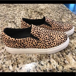 Qupid Leopard slip on sneakers